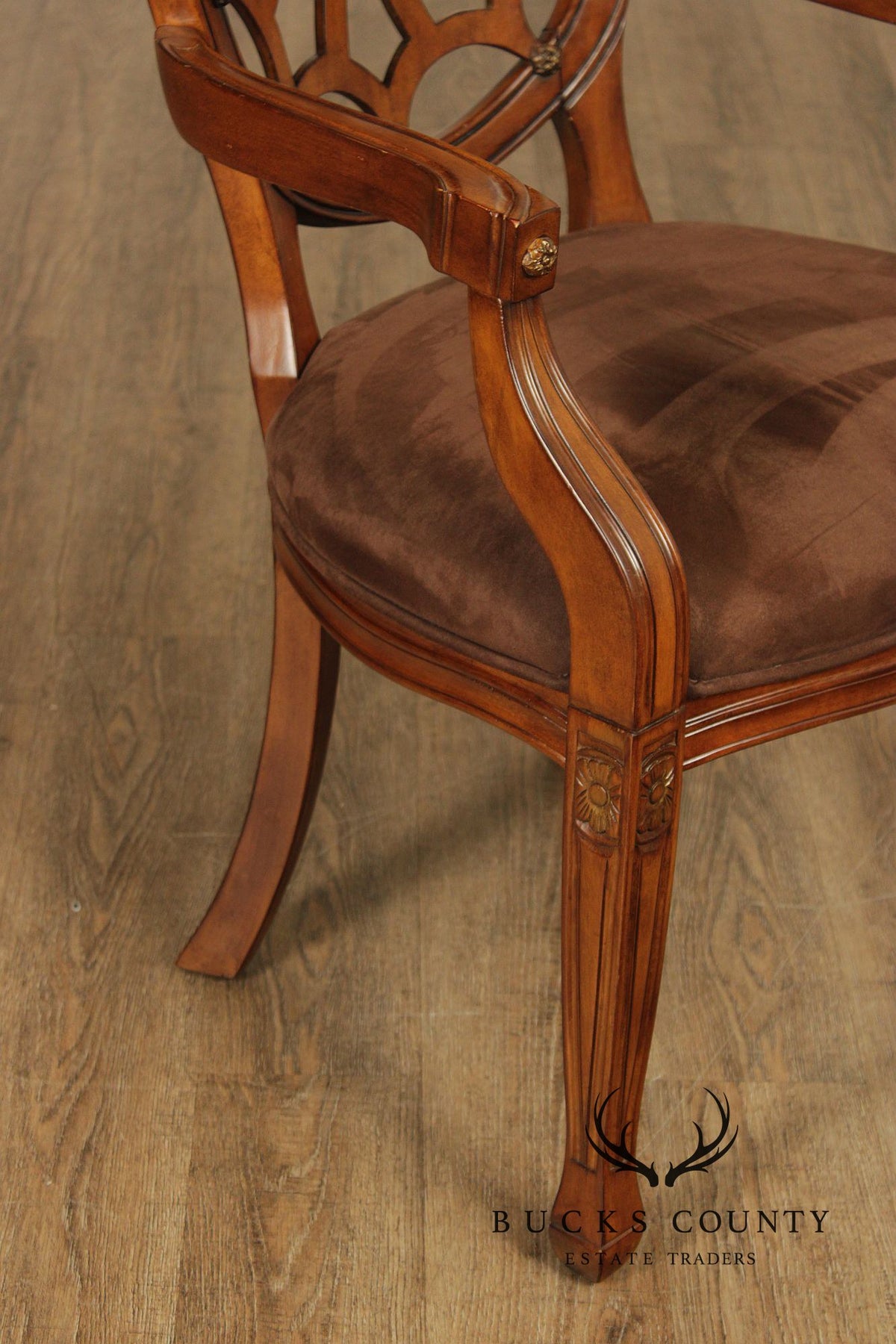 Hepplewhite Style Spider Web Back Armchair