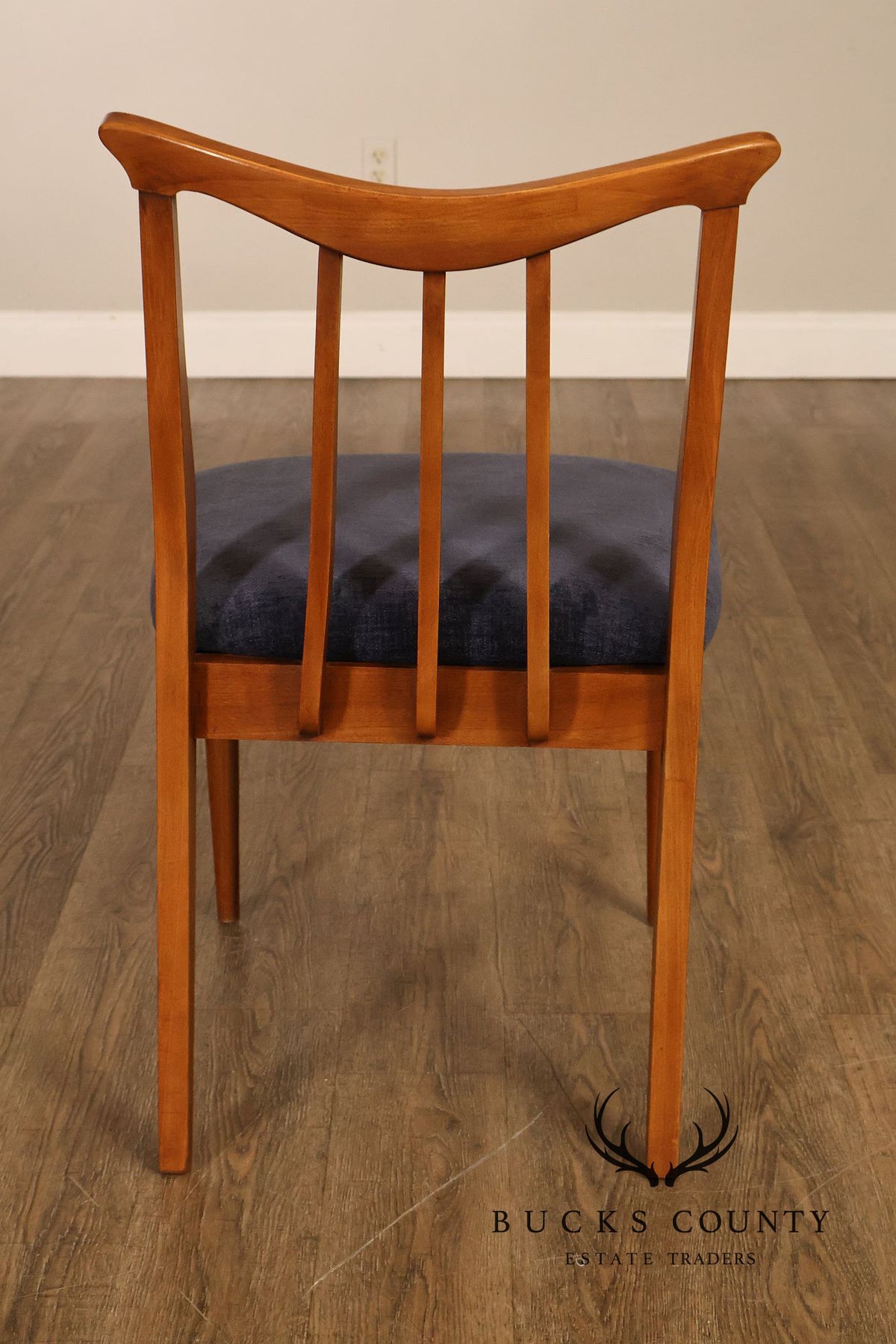 Blowing Rock Mid Century Modern Set Of Six Walnut Dining Chairs
