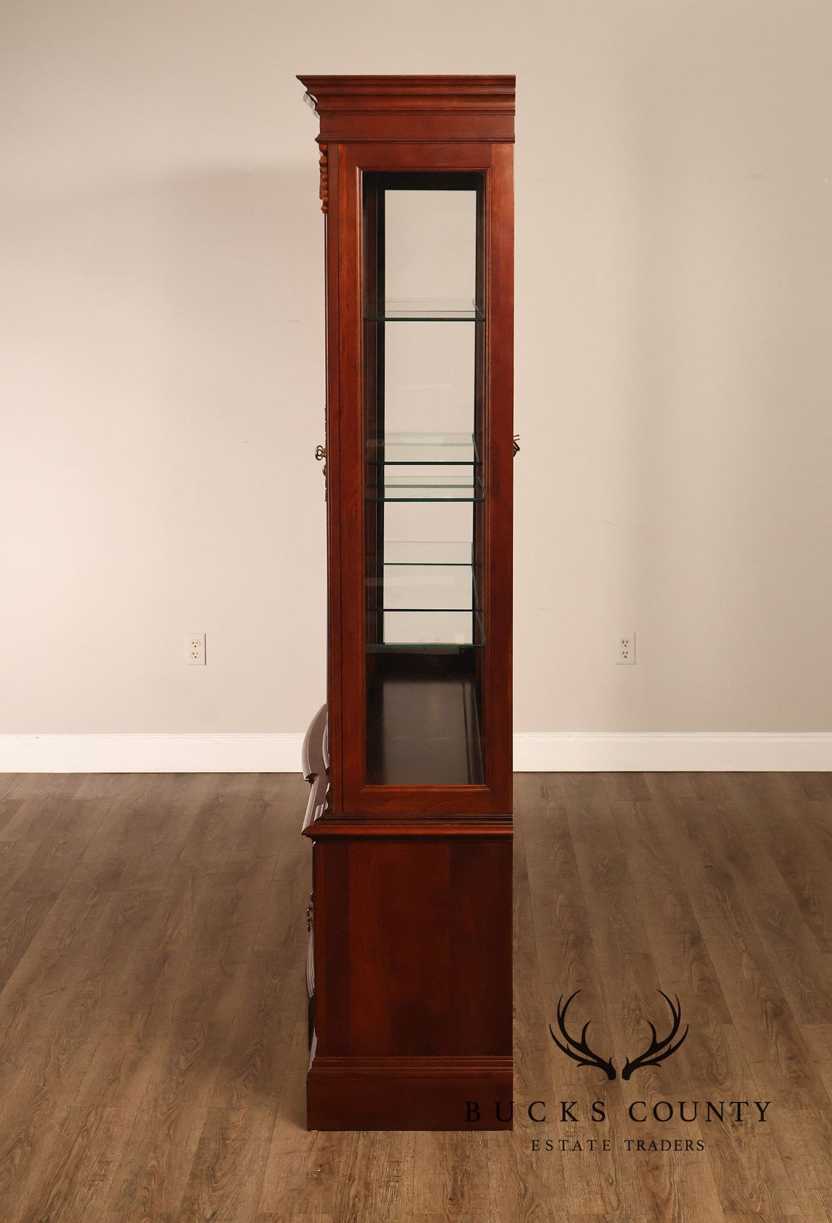 Pennsylvania House Georgian Revival Cherry Lighted Cherry China Cabinet