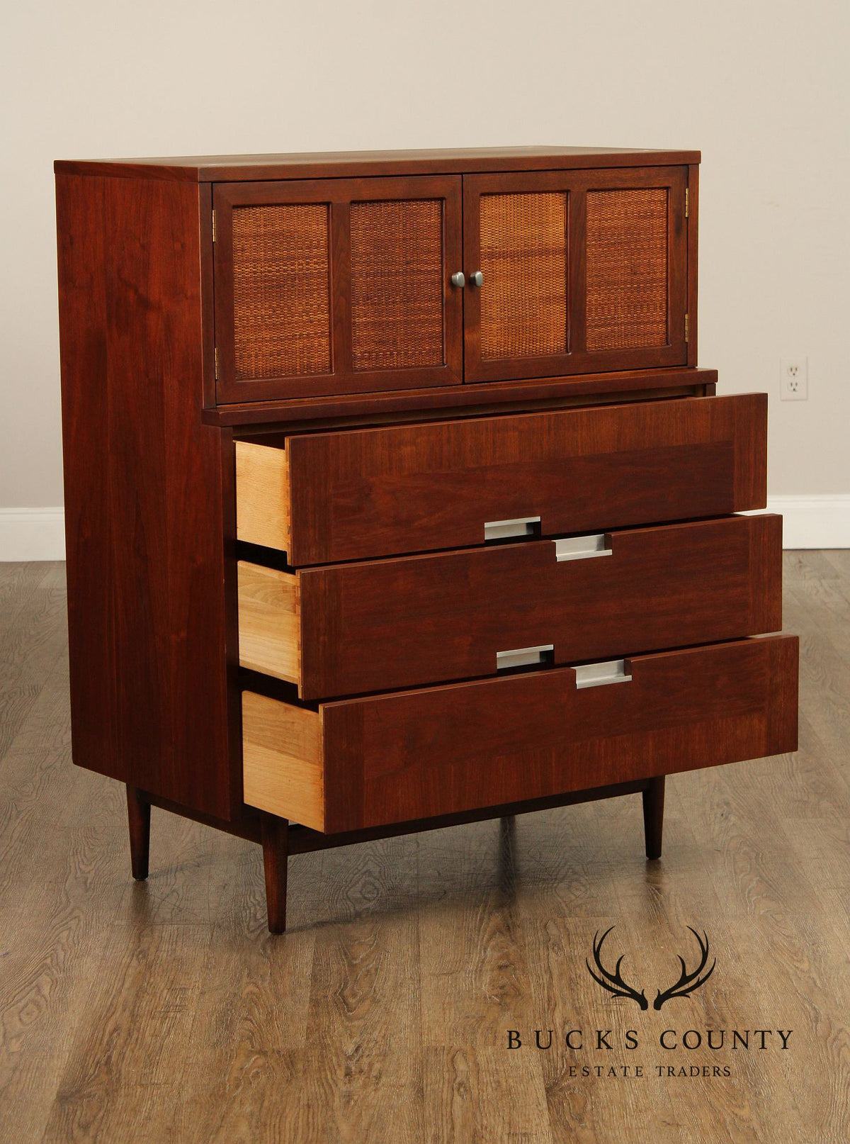 American of Martinsville Mid Century Modern Tall Chest