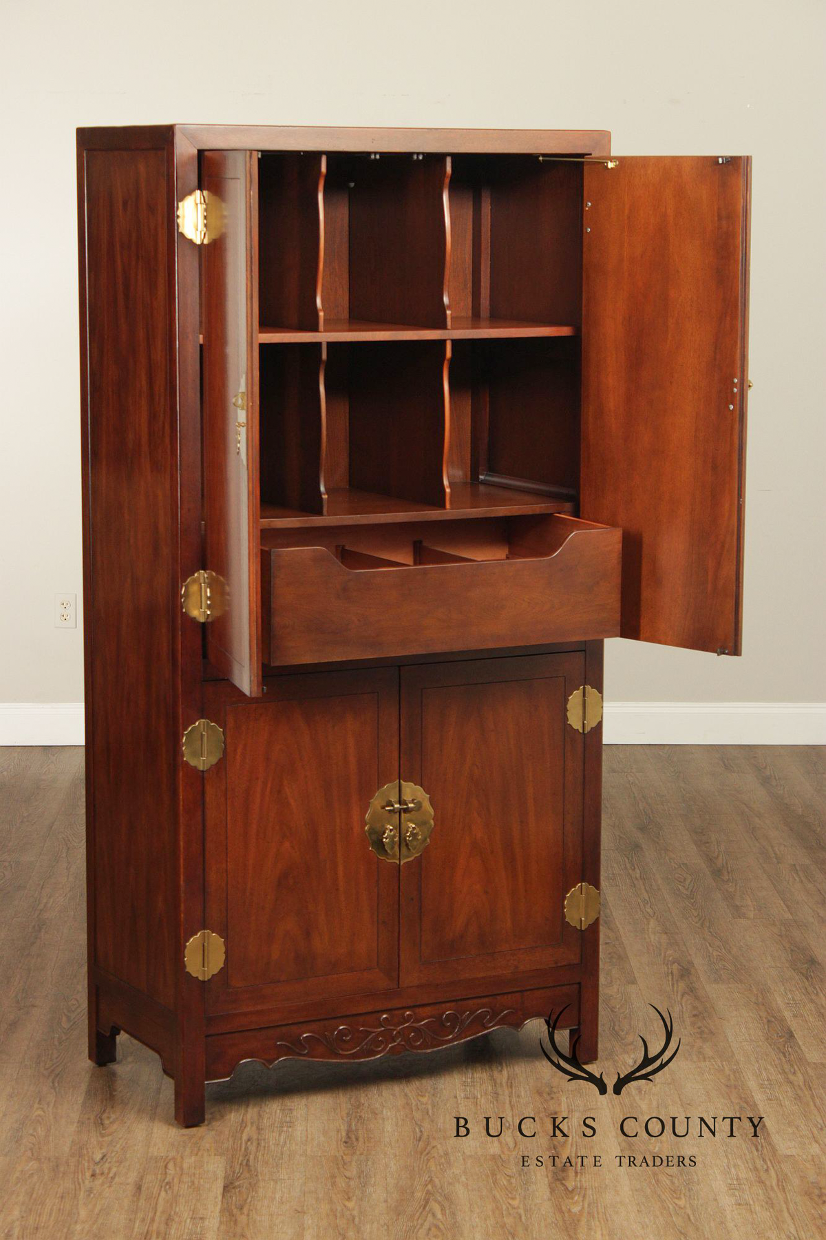 Henredon Asian Style Mahogany Armoire