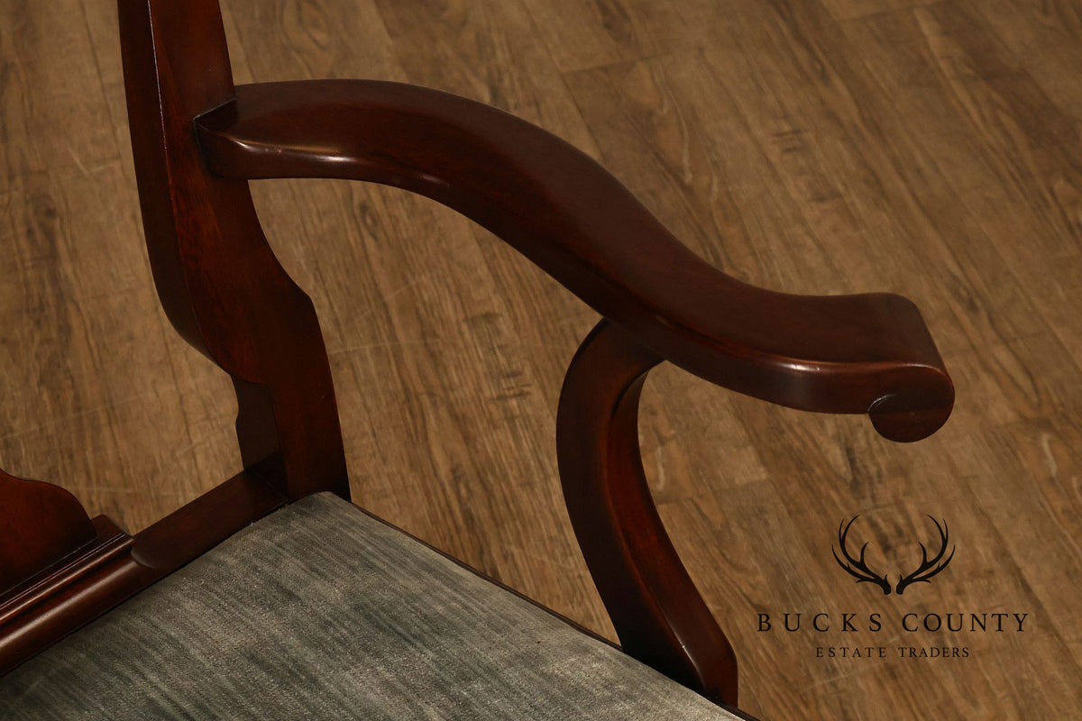 Henkel-Harris Set Of Eight Mahogany Queen Anne Dining Chairs