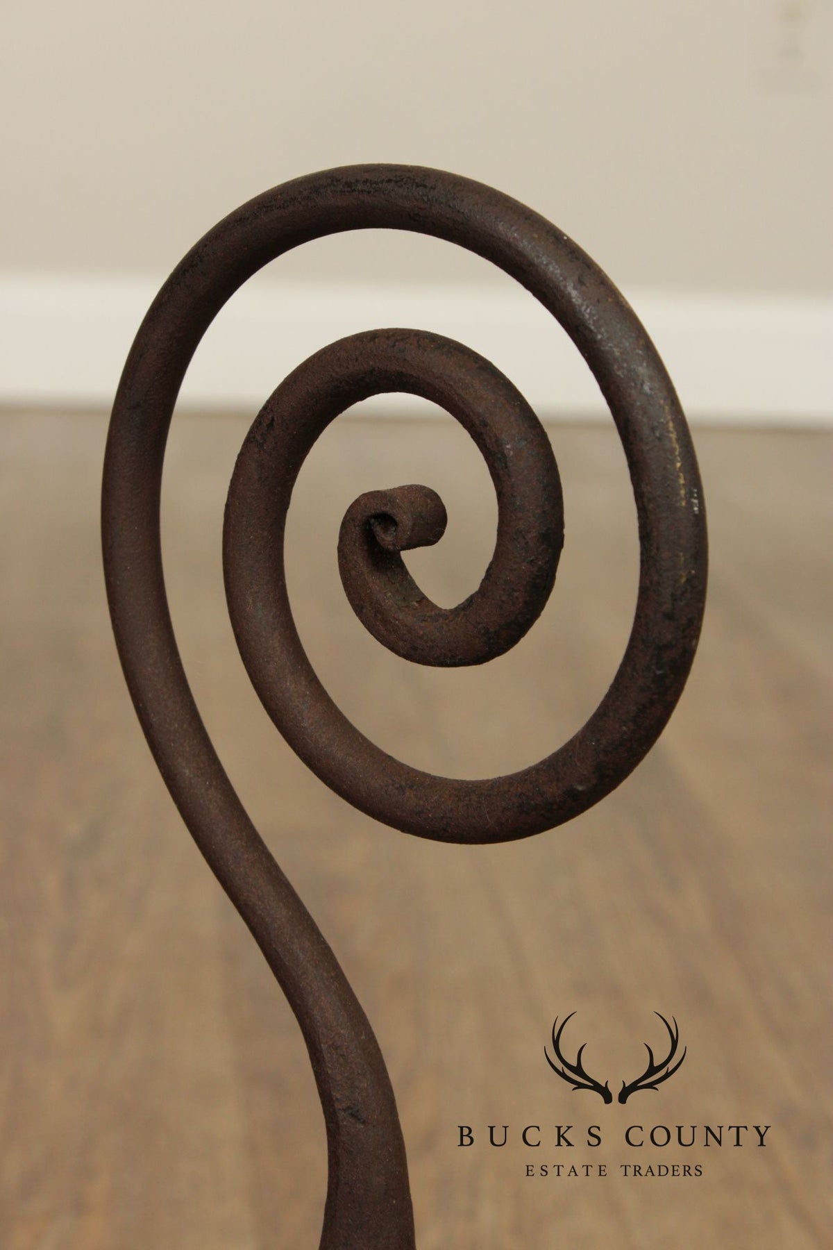 Antique Pair of Hand Forged of Fireplace Andirons