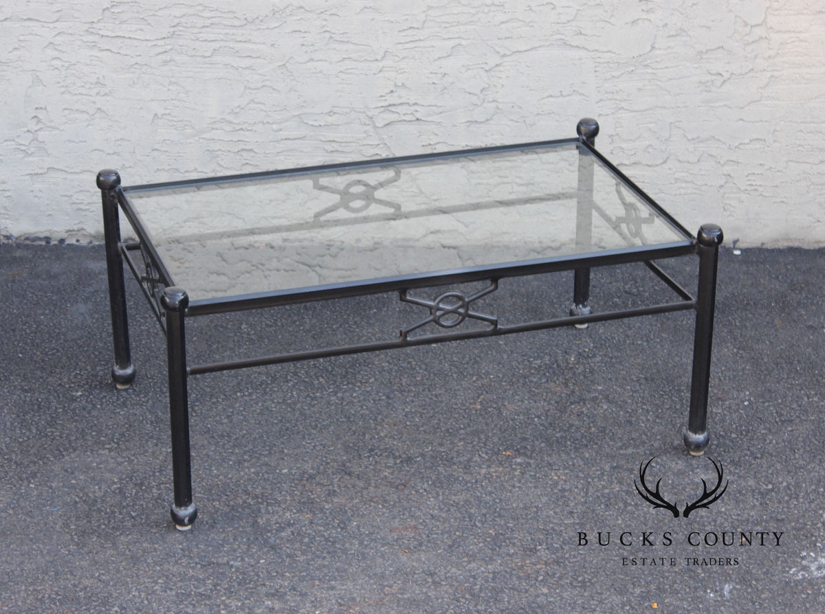 Woodard Delphi Cast Aluminum Glass Top coffee Table