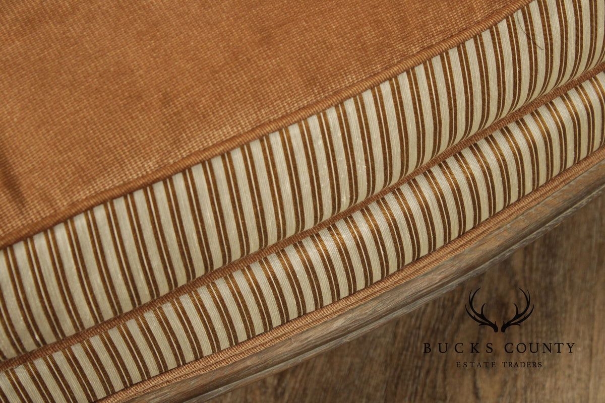 Restoration Hardware French Louis XV Style Pair of Marseilles Ottomans
