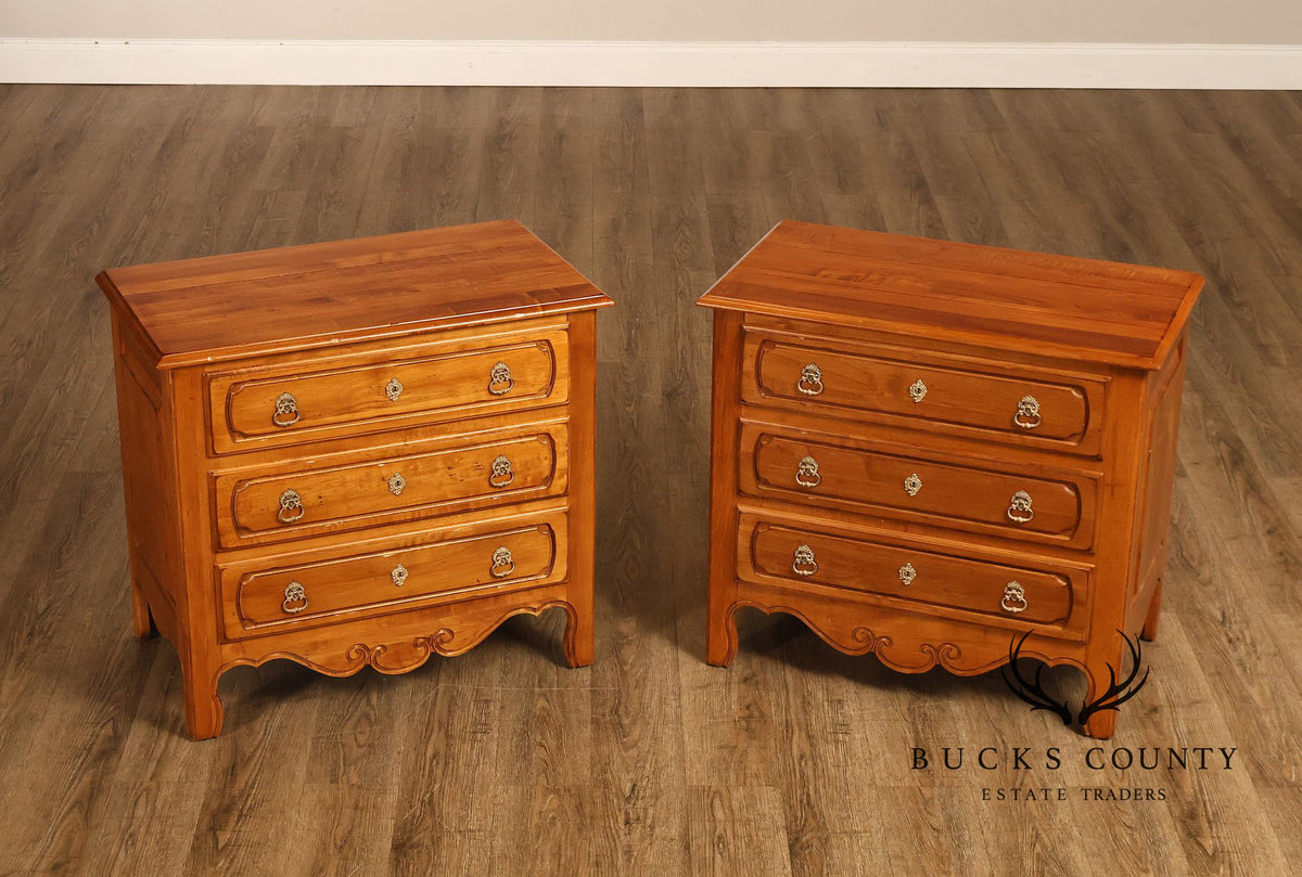 Ethan Allen 'Legacy' French Country Style Pair of Nightstands