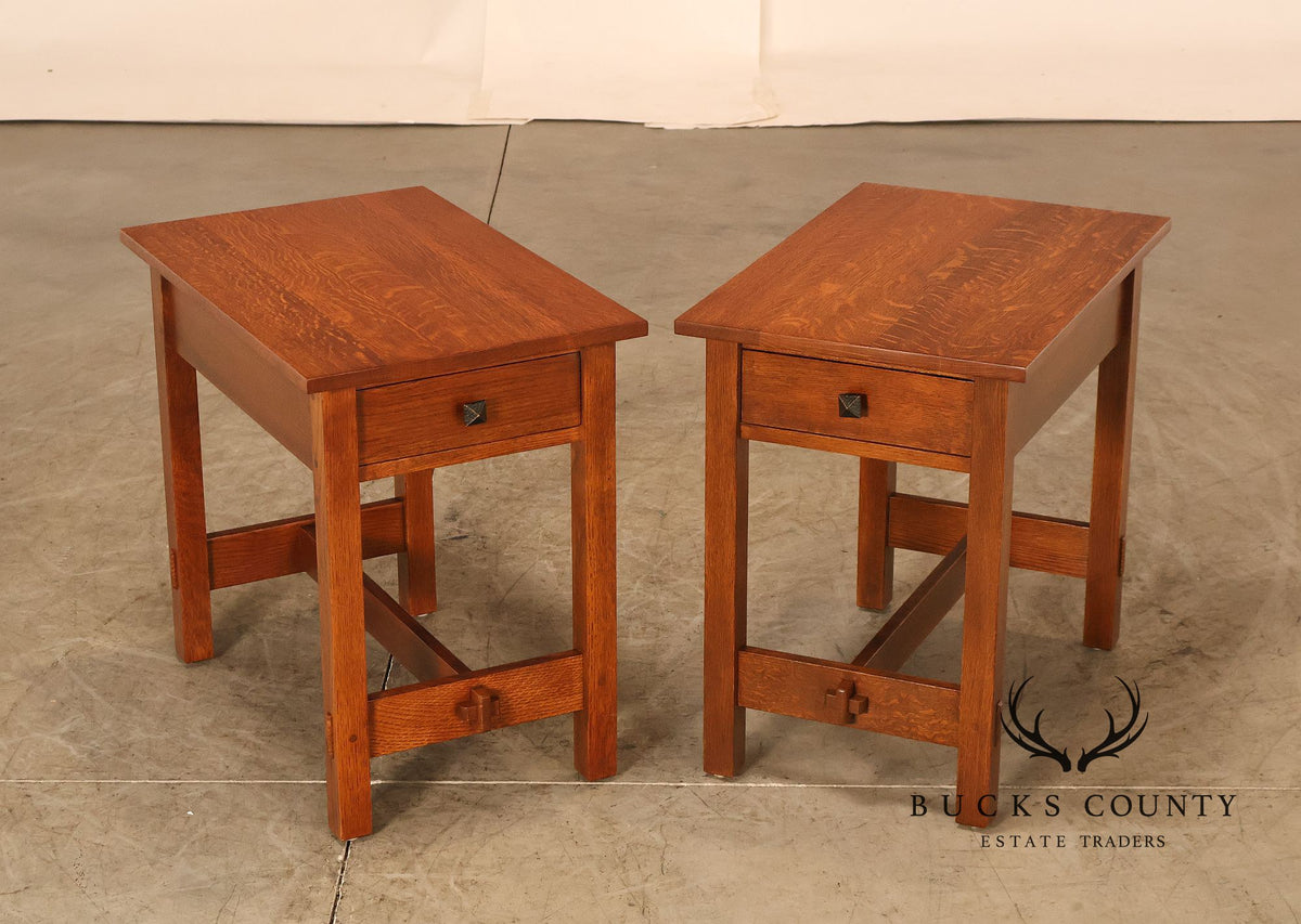 Stickley Mission Collection Pair of Oak End Tables