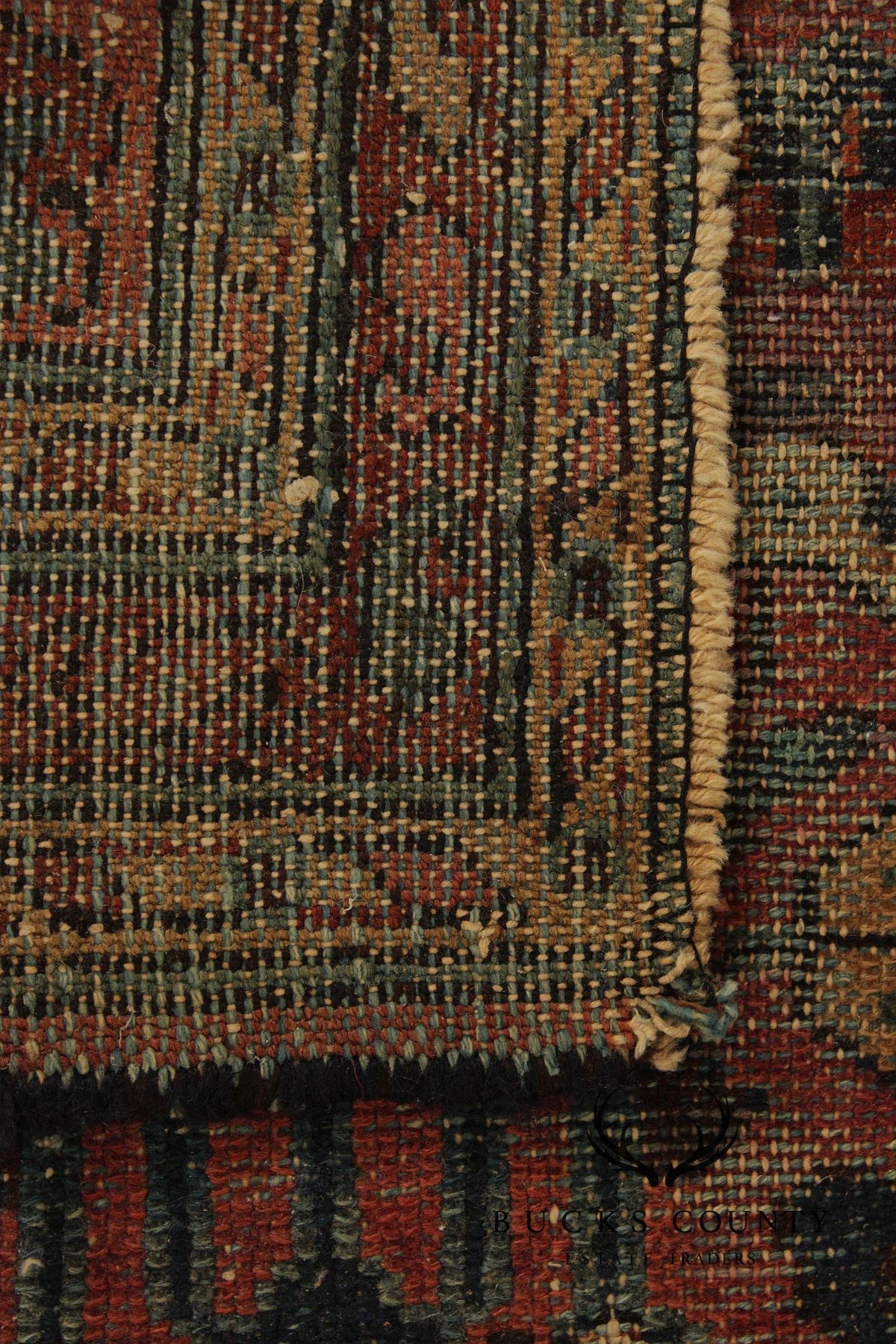 Persian Mahal Style Distressed Wool Scatter Rug