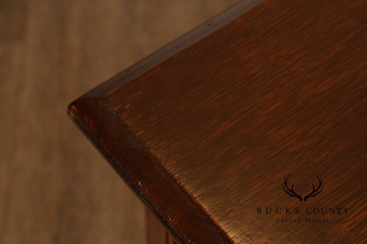 Antique Victorian Oak Partner's Writing Desk
