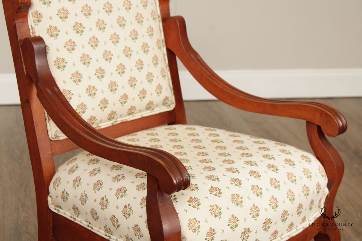Antique Victorian Figural Carved Armchair