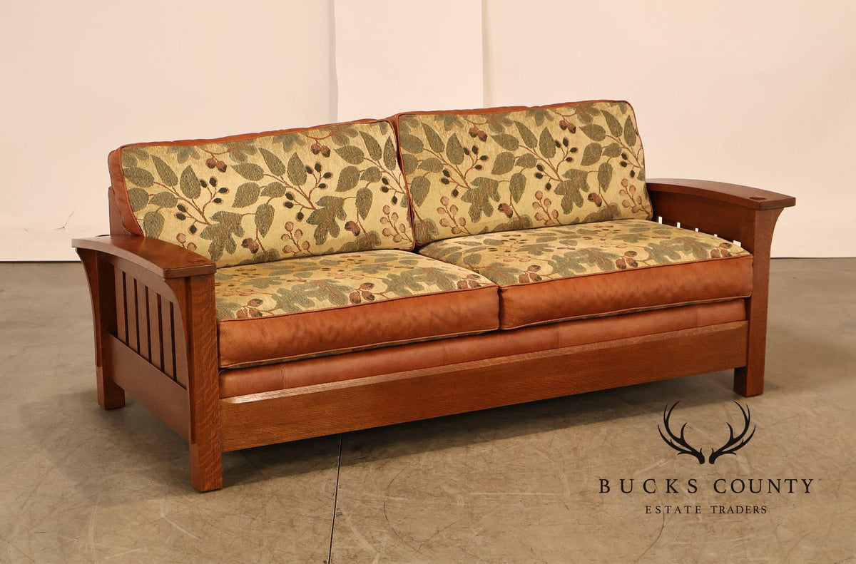 Stickley Mission Collection Oak Orchard Street Sofa