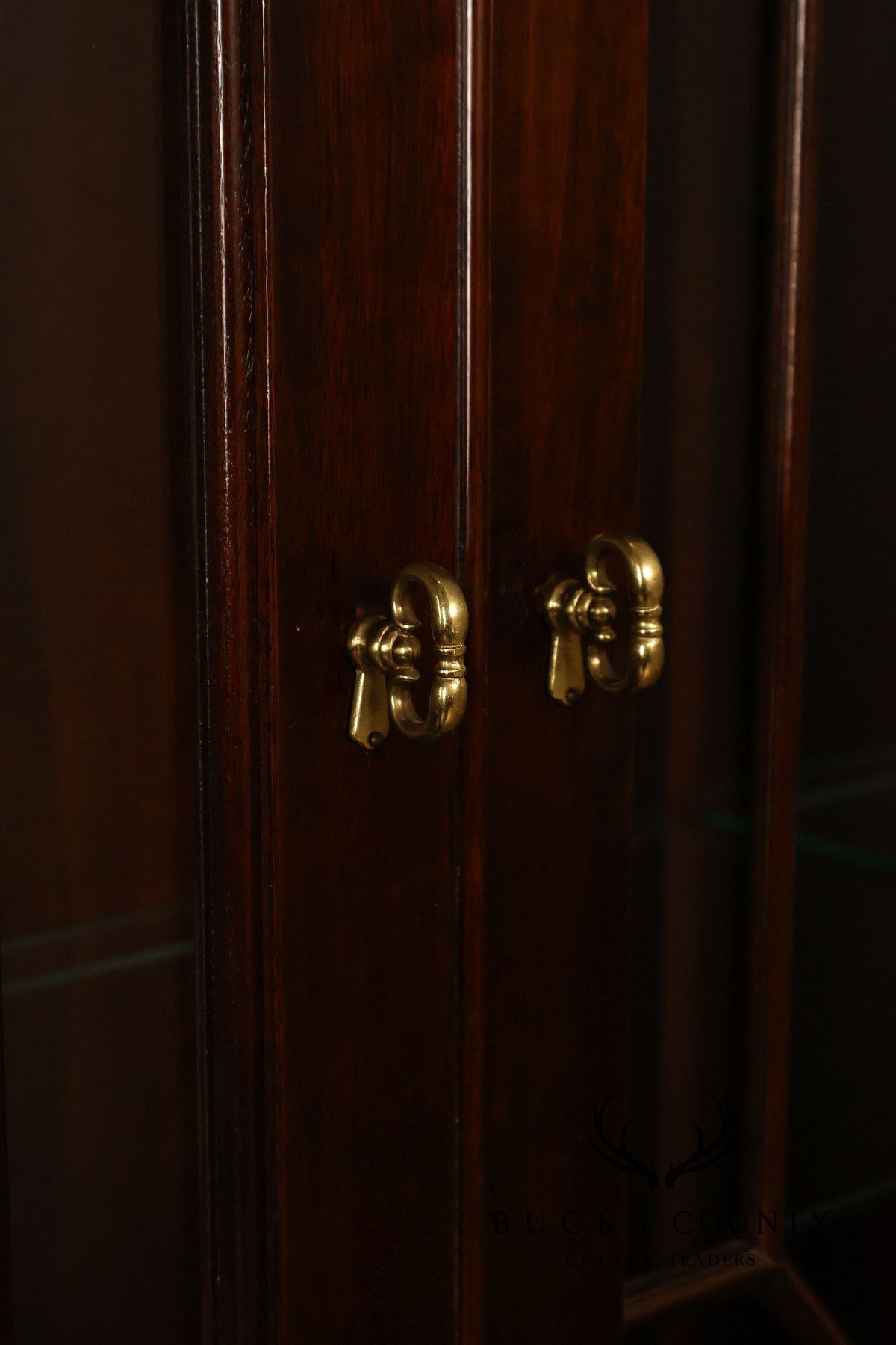 Stickley Georgian Style Mahogany Breakfront China Cabinet