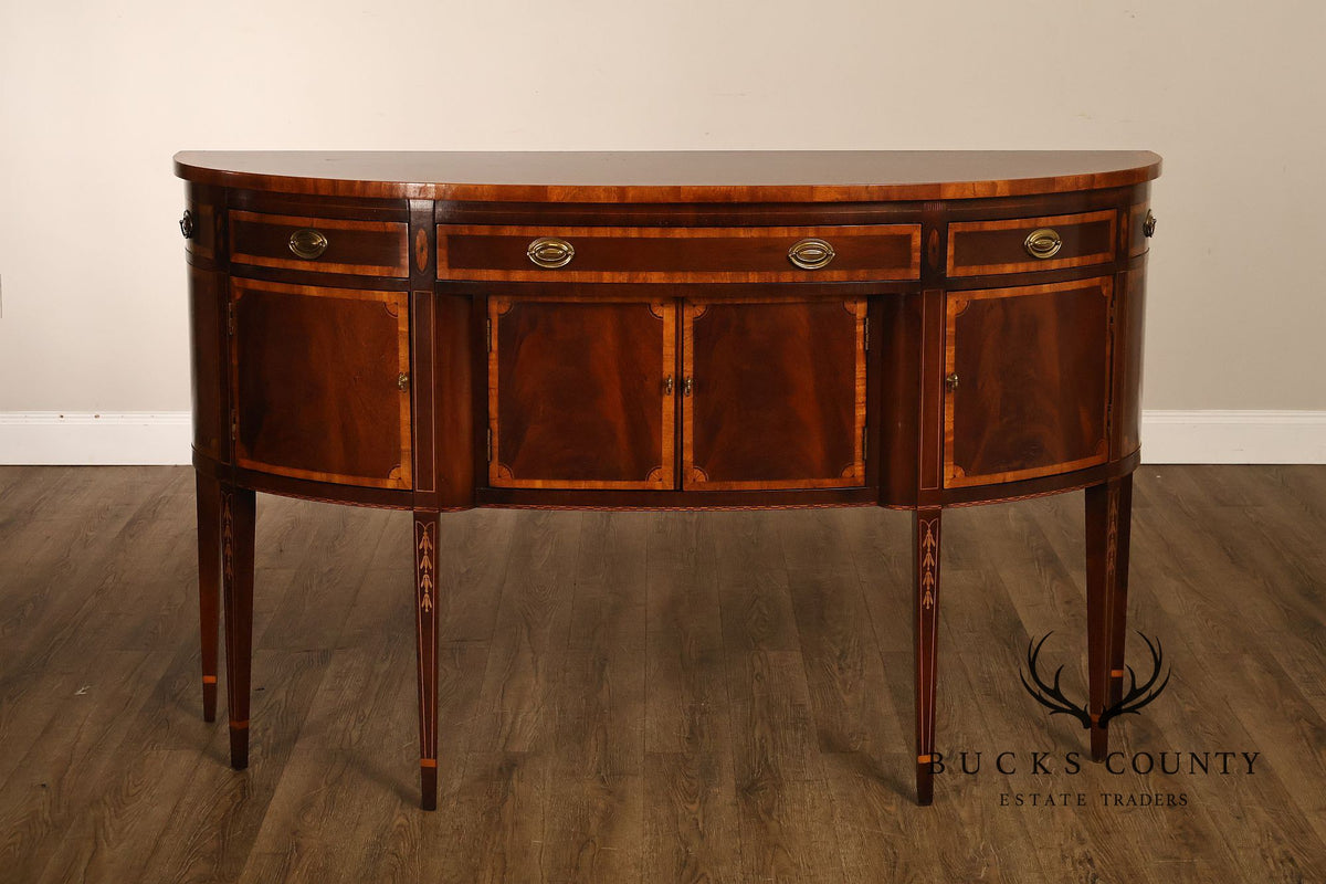 Hickory Federal Style Inlaid Mahogany Sideboard