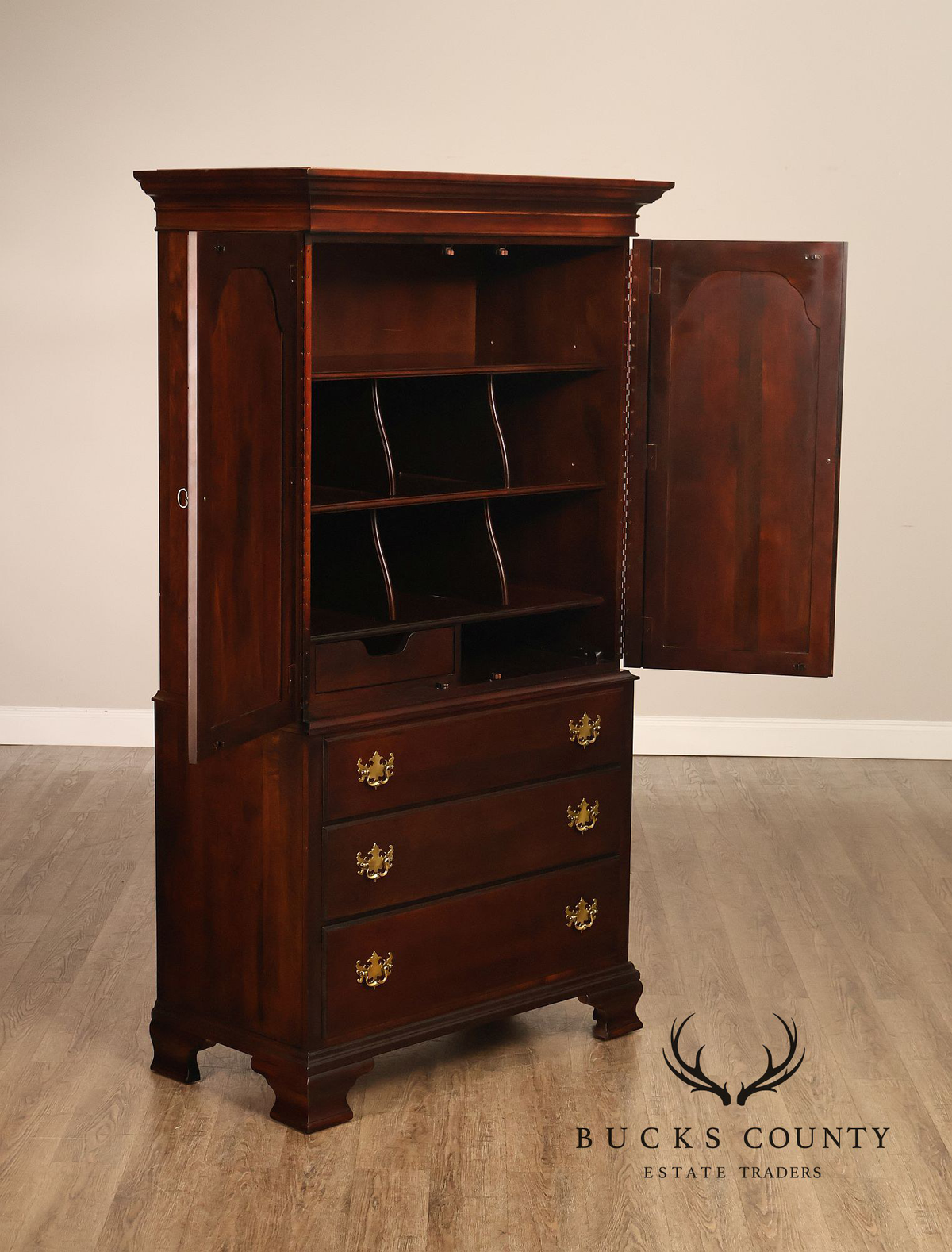 Kincaid Furniture Traditional Cherry Gentleman’s Chest Armoire