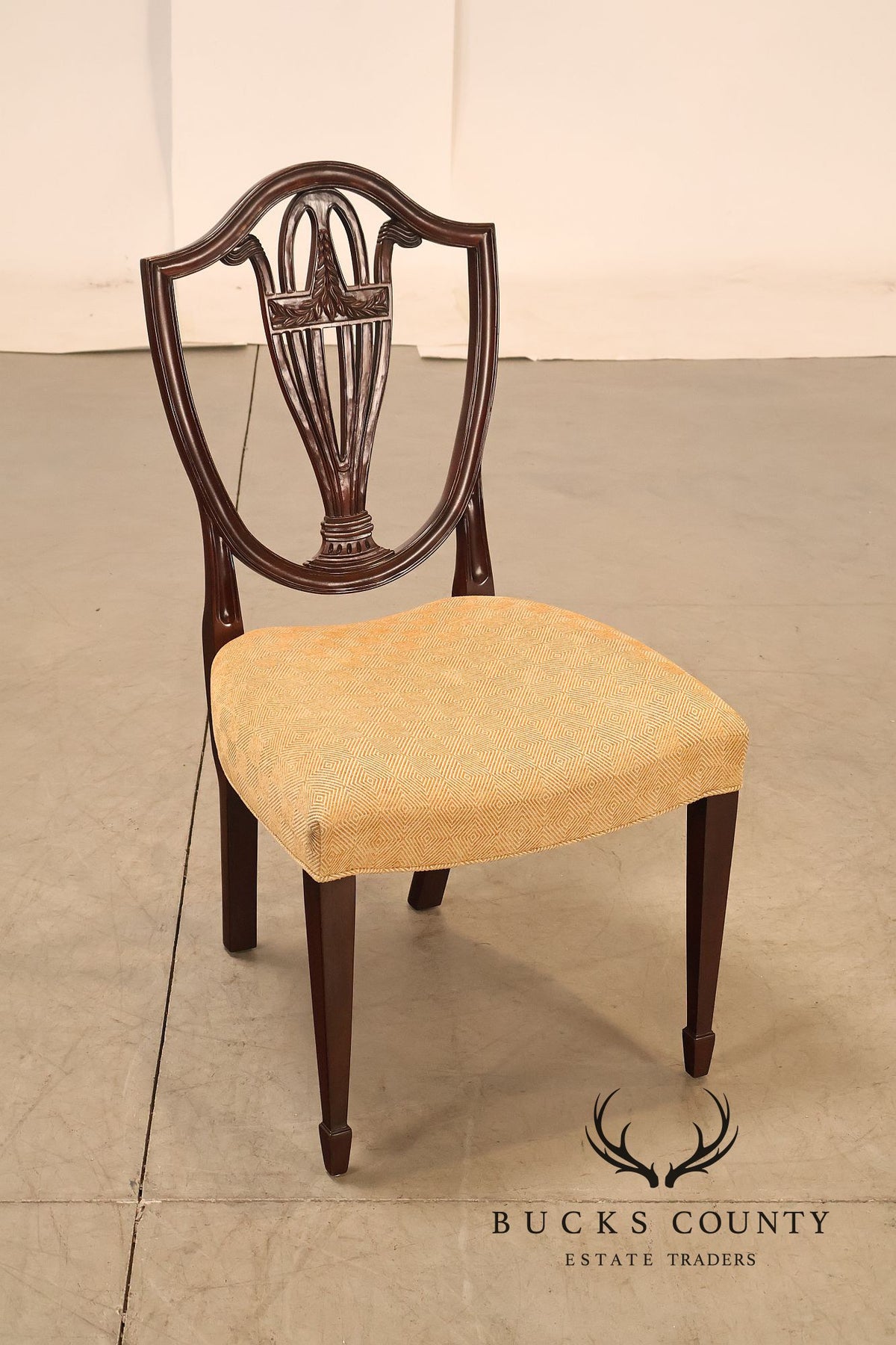 Baker Hepplewhite Style Pair of Mahogany Side Chairs