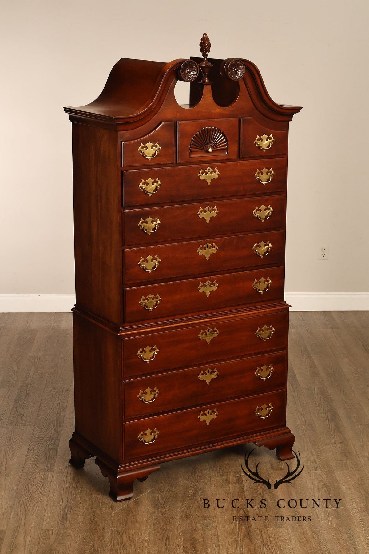 Statton Private Collection Queen Anne Style Solid Cherry Highboy Chest