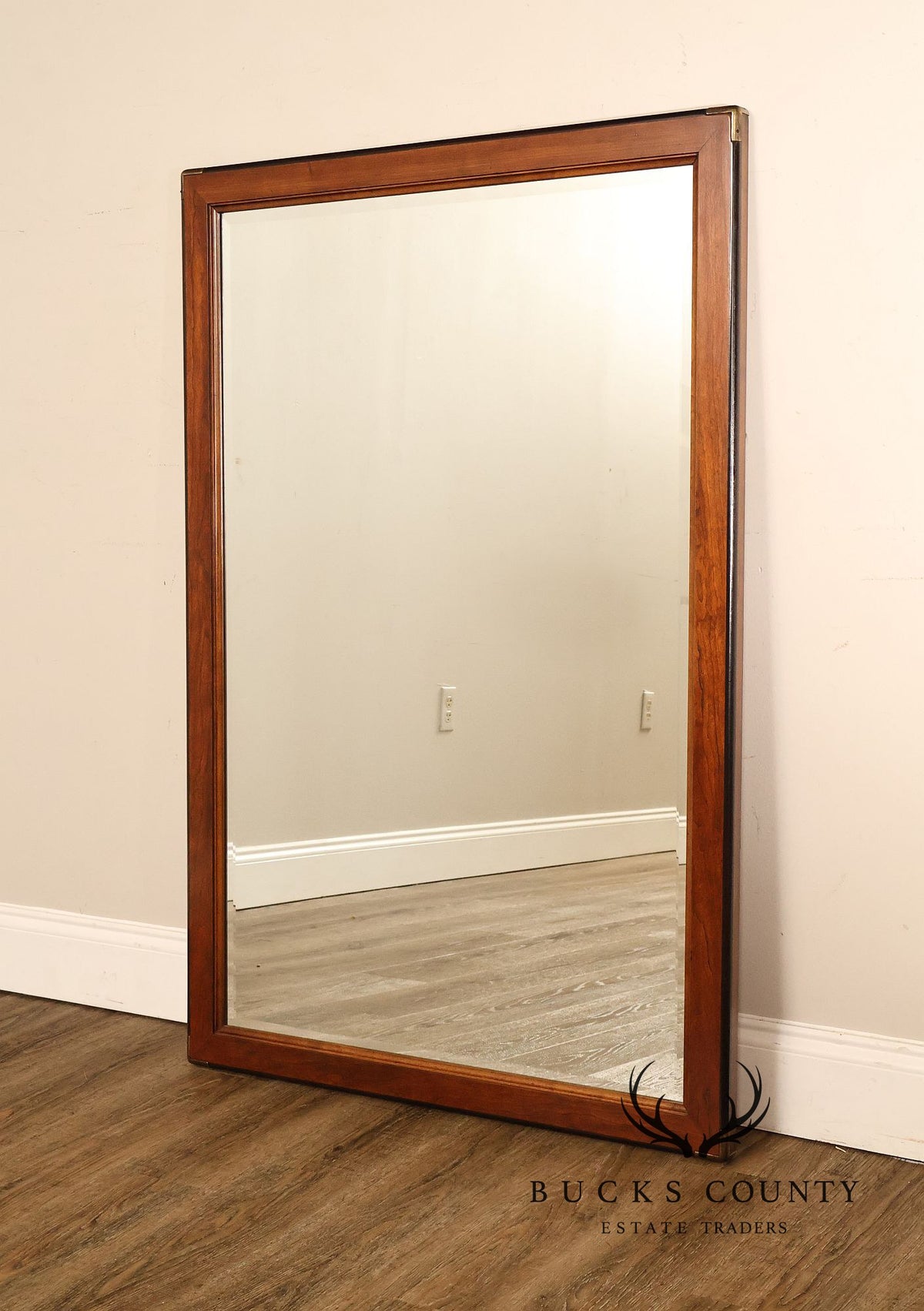 Campaign Style Brass Bound Mirror