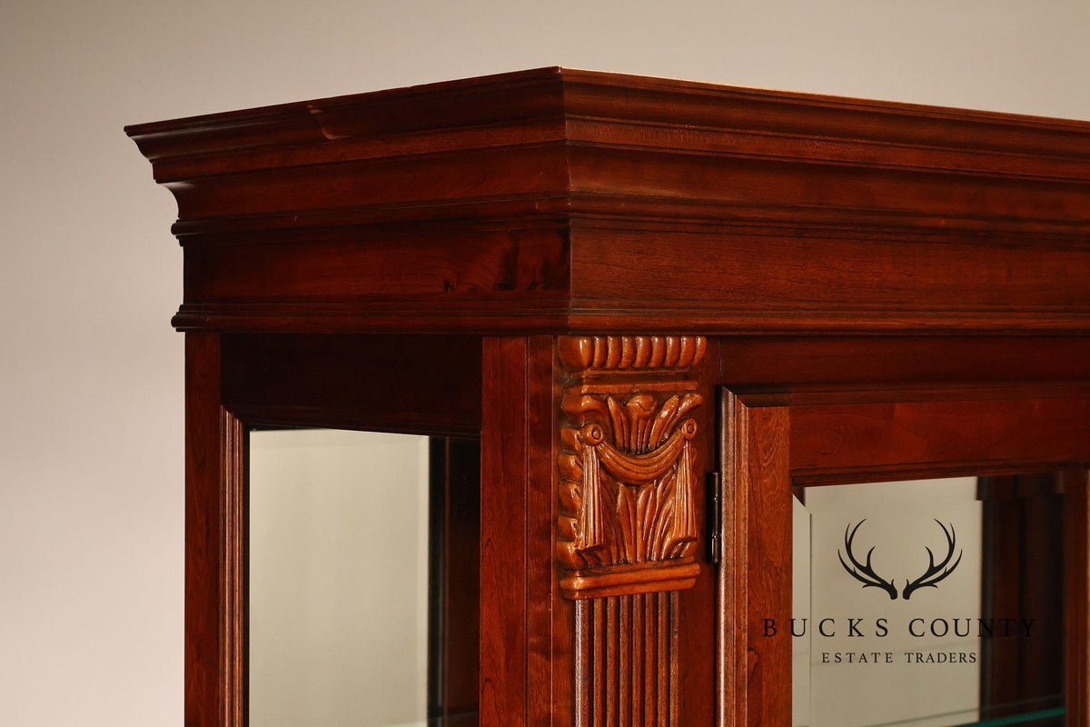 Pennsylvania House Georgian Revival Cherry Lighted Cherry China Cabinet
