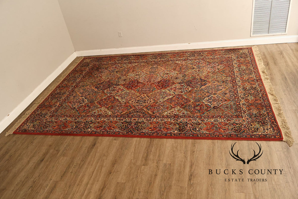 Karastan 8’ 8” X 12’ Multicolor Panel Kirman Wool Area Rug