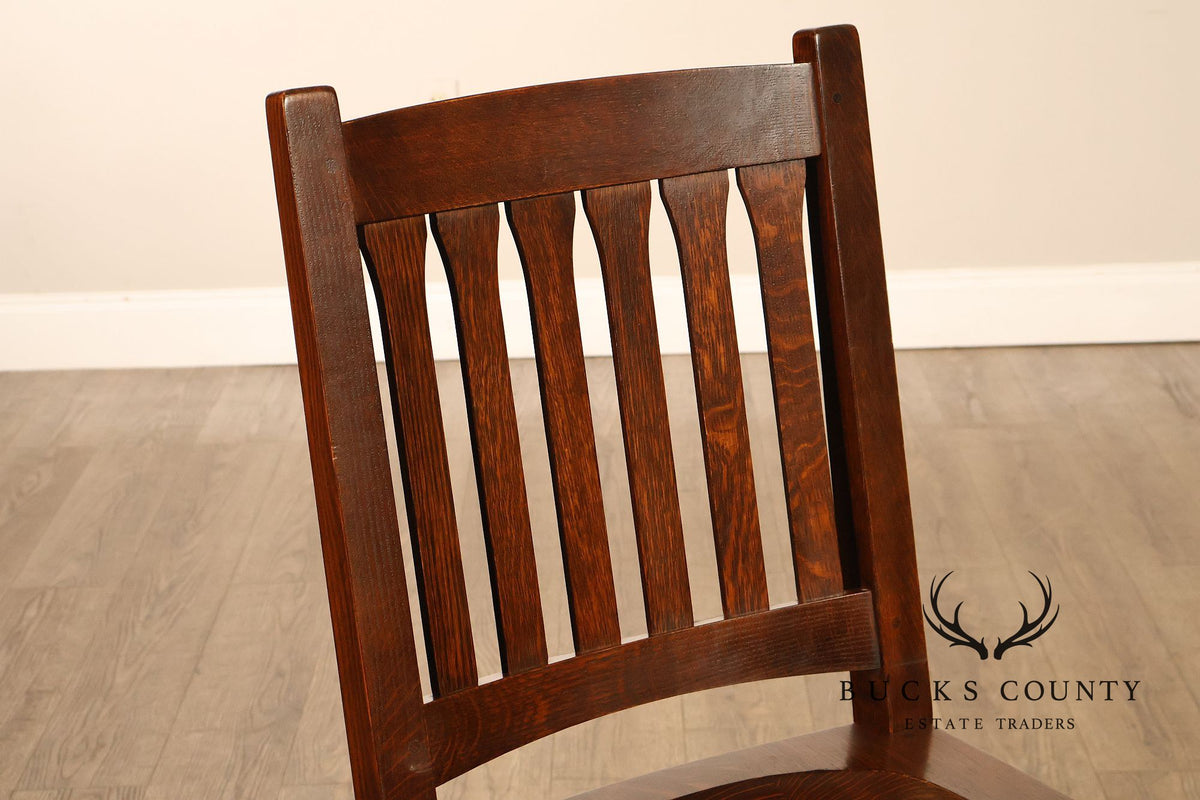 Stickley Mission Collection Set of Six Cottage Oak Dining Chairs