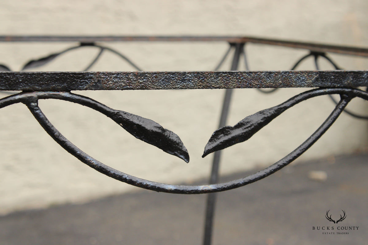 Vintage Wrought Iron Outdoor Dining Table Base