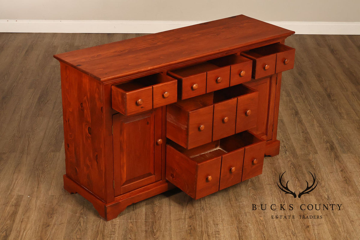 American Heritage Furniture Solid Pine Multi-Drawer Sideboard Cabinet