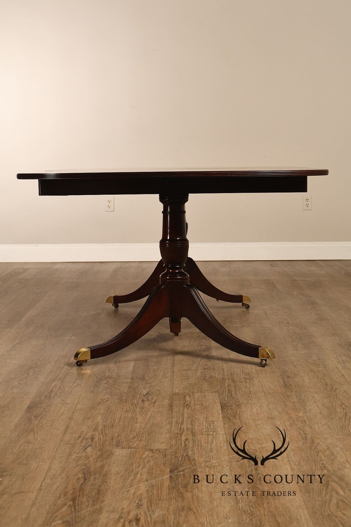 Kindel Flame Mahogany Double Pedestal Dining Table
