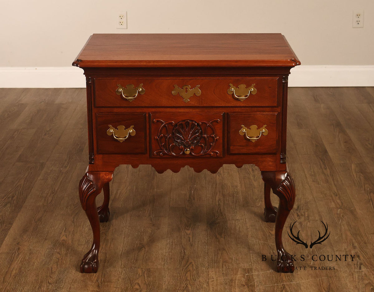 Chippendale Style Bench Made Carved Mahogany Lowboy