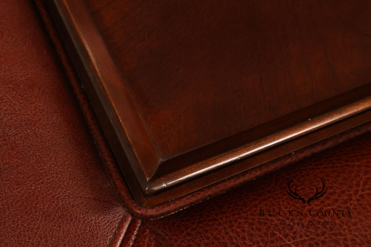 CTH Sherrill Occasional Leather Two-Tier Coffee Table