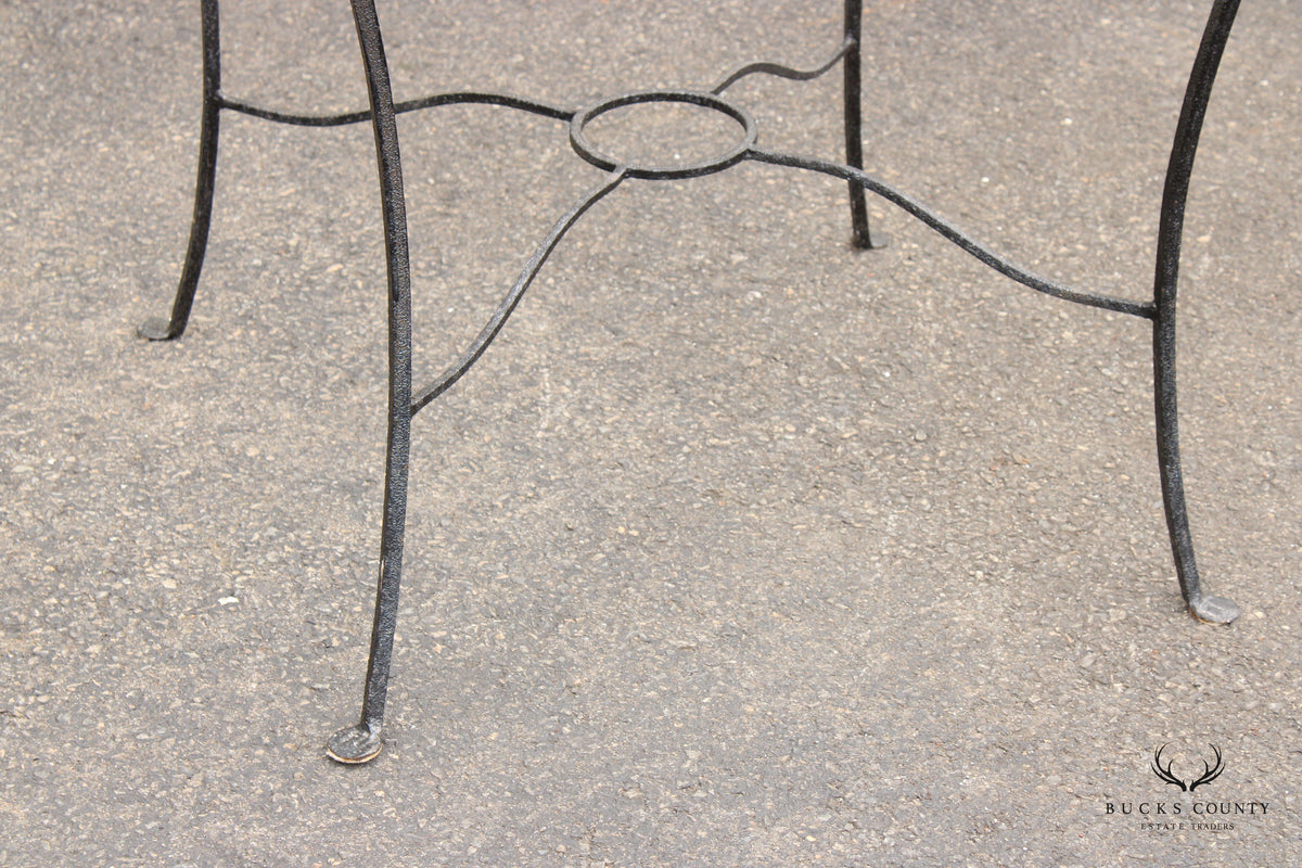 Vintage Wrought Iron Outdoor Dining Table Base