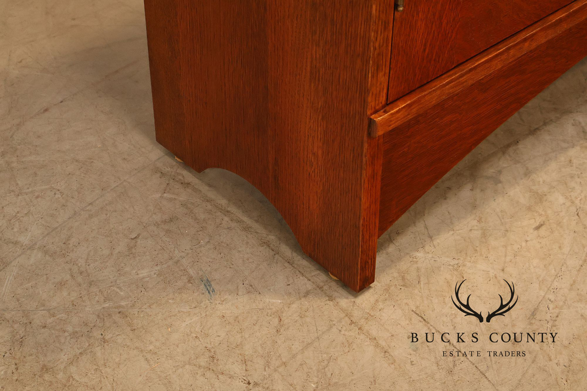 Stickley Harvey Ellis Mission Inlaid Oak Bookcase