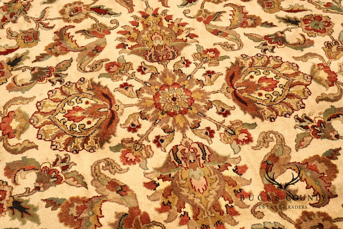 Persian Style Floral Wool Area Rug 12 inch x 15 inch 10 inch