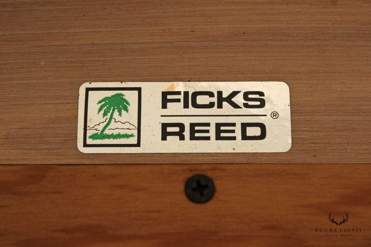 Ficks Reed Mid Vintage Pair of Wicker Lounge Chairs