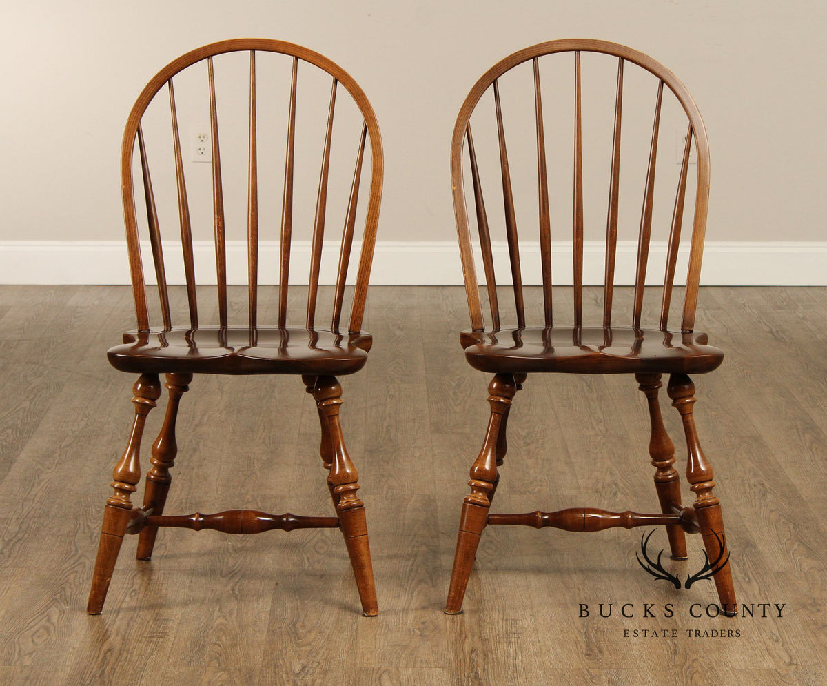 Frederick Duckloe Colonial Revival Style Pair of Windsor Side Chairs