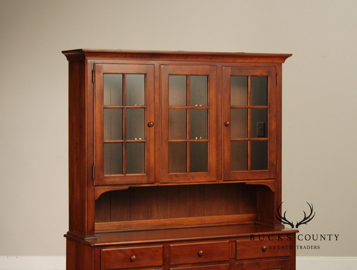 Nichols & Stone Cherry Step Back China Cabinet Hutch