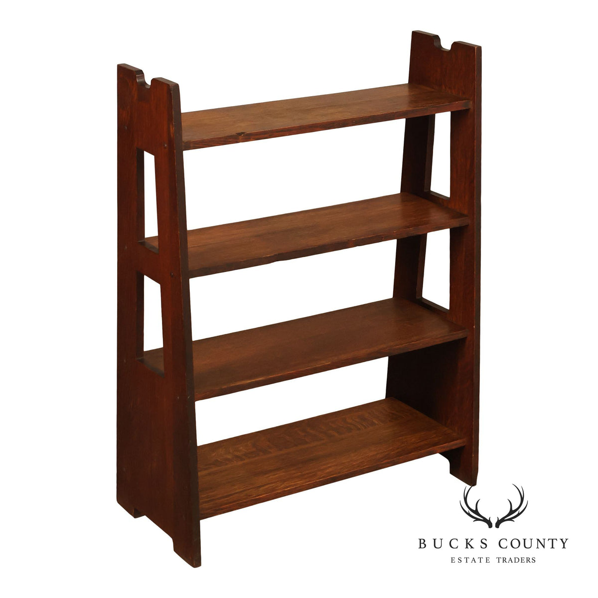 Antique Grand Rapids Arts And Crafts Oak Magazine Stand