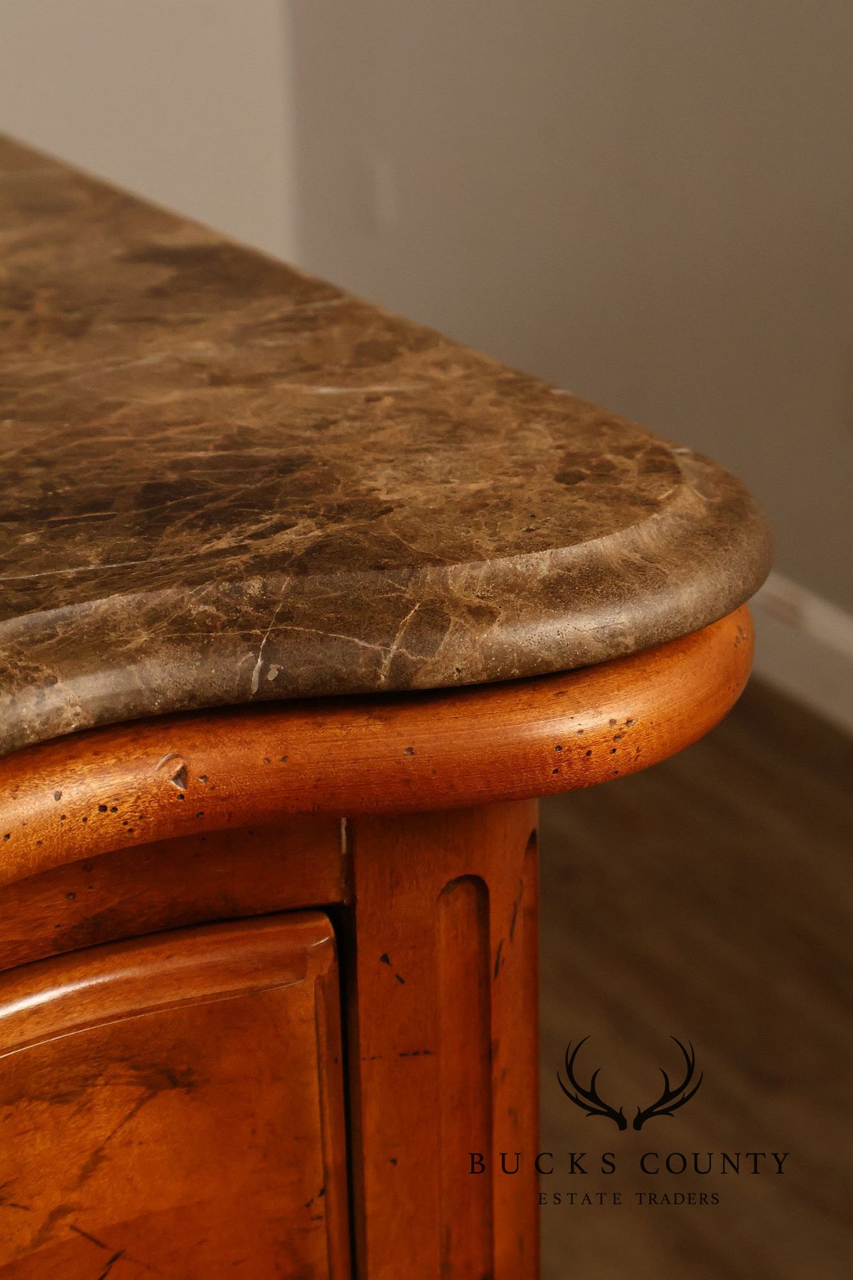 Century Furniture French Provincial Style Marble Top Chest