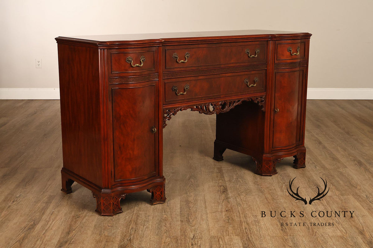 Chippendale Serpentine Mahogany Sideboard Server
