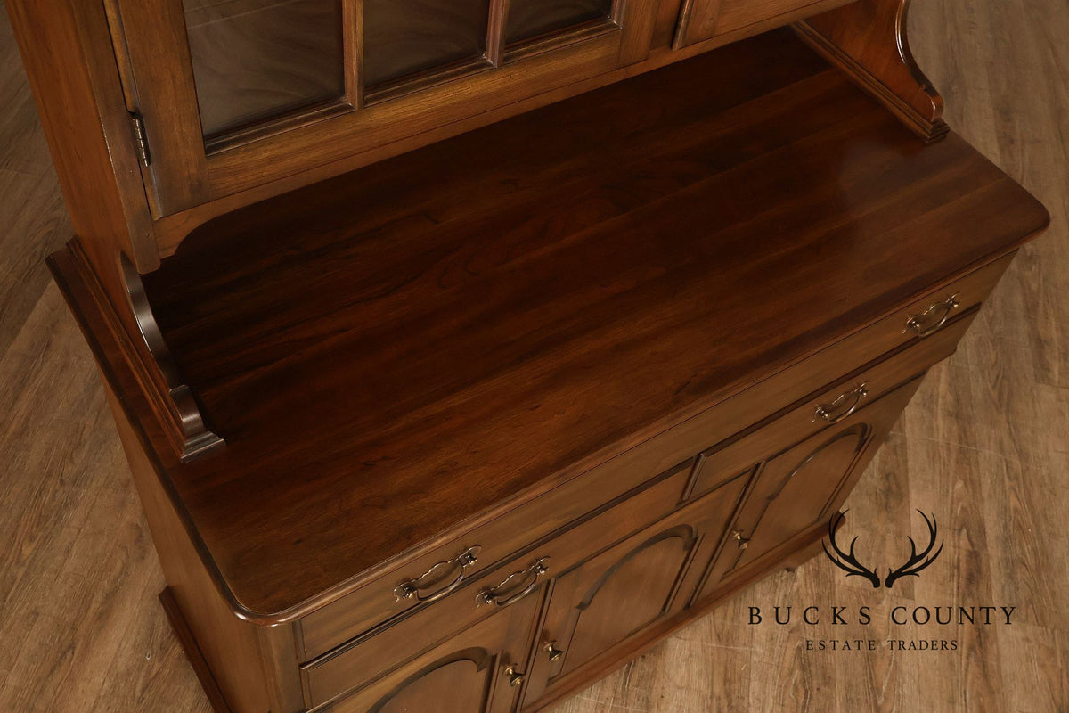 Pennsylvania House Vintage Cherry Step Back Hutch China Cabinet