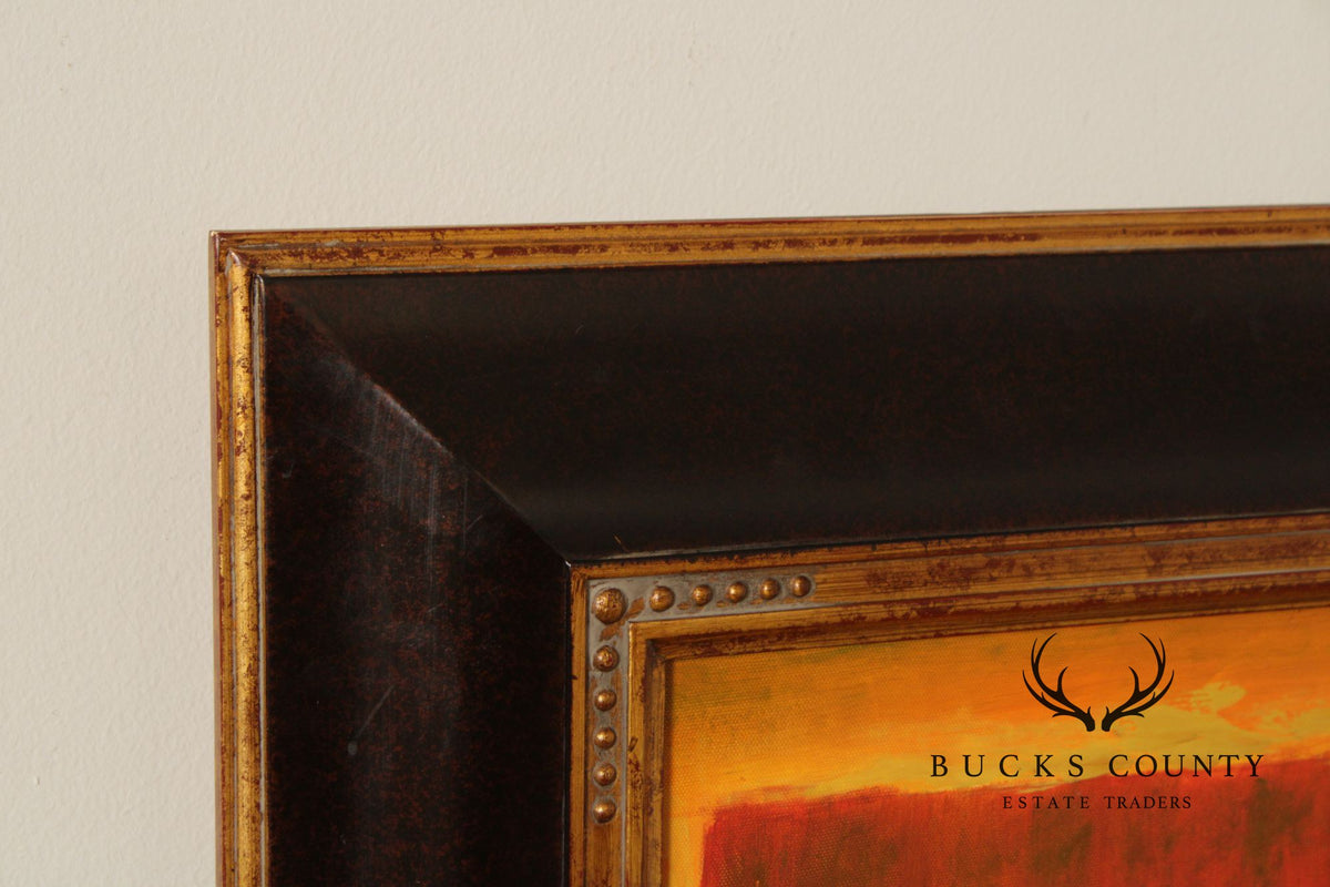 Abstract Expressionism Framed Color Block Painting