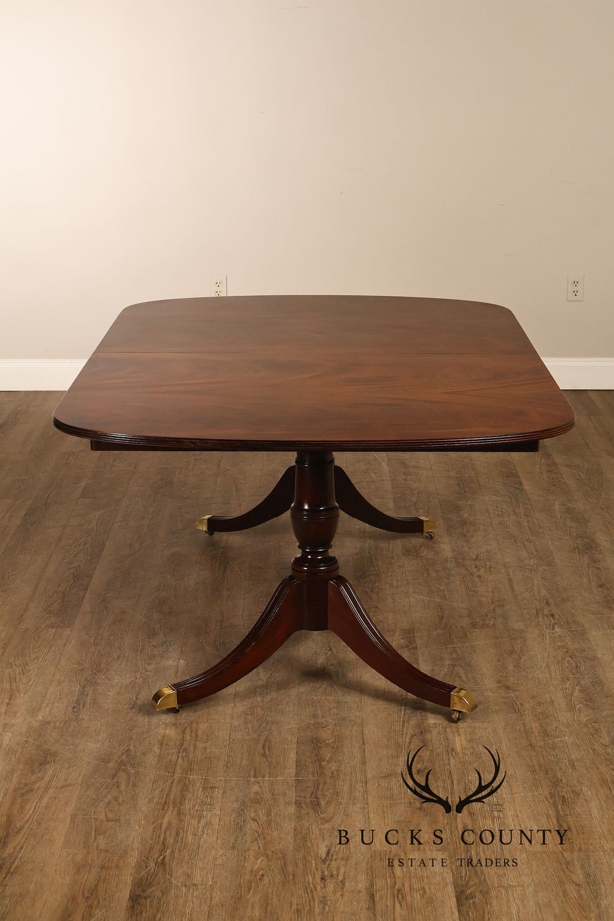 Kindel Flame Mahogany Double Pedestal Dining Table
