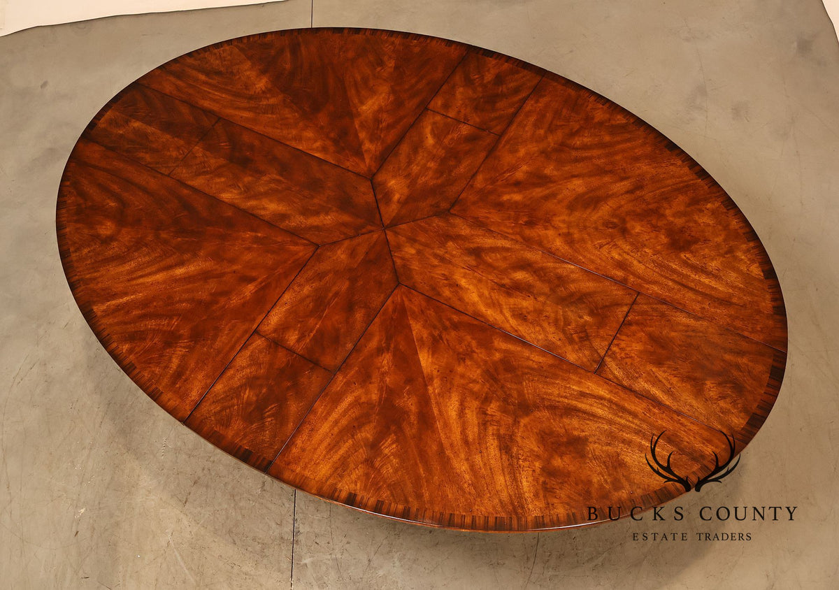 Theodore Alexander Althorp Living History Flame Mahogany Oval Expansion Dining Table