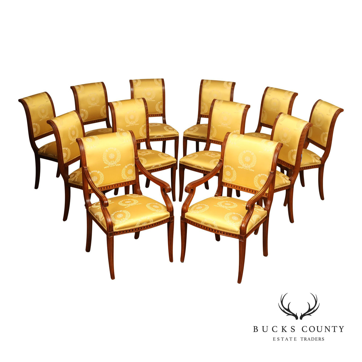 French Empire Set Of Twelve Dining Chairs