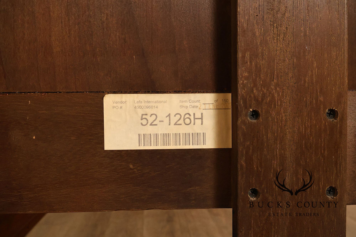 Baroque Style King Size Mahogany High Back Carved Bed Frame
