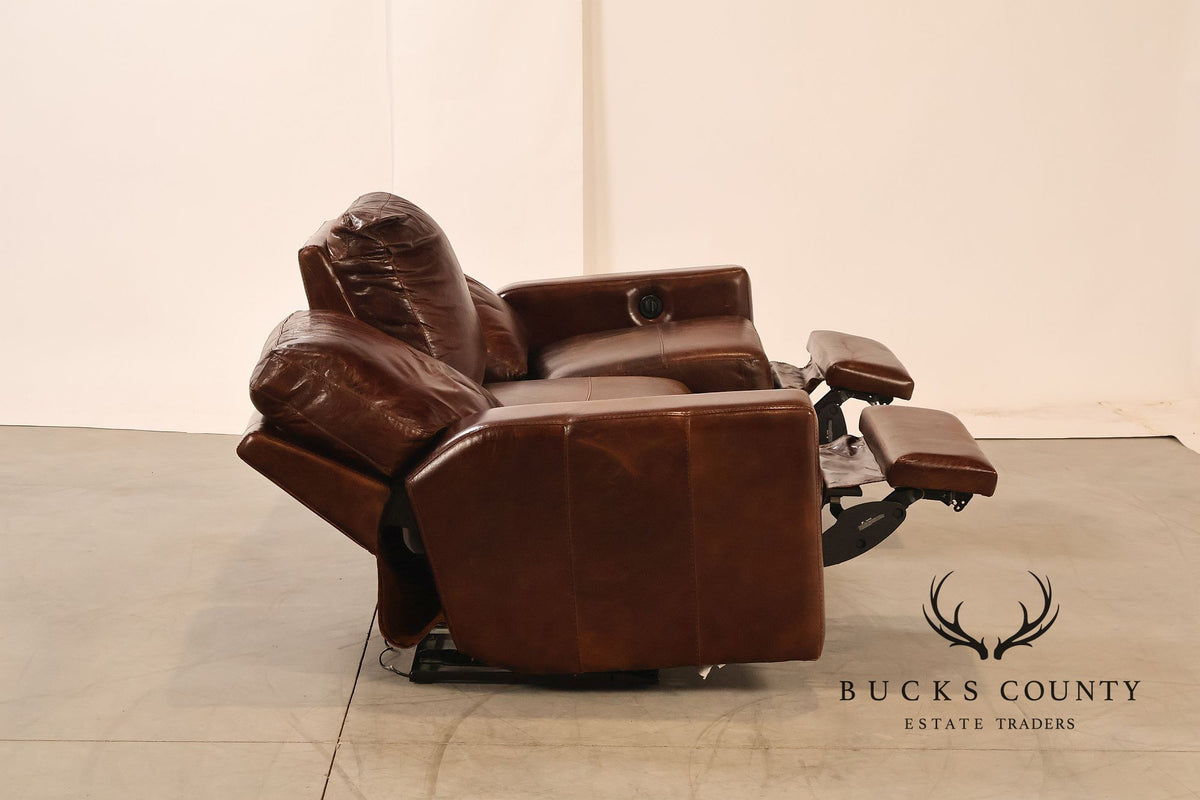 Soft Line 'Energia' Leather Power Reclining Sofa