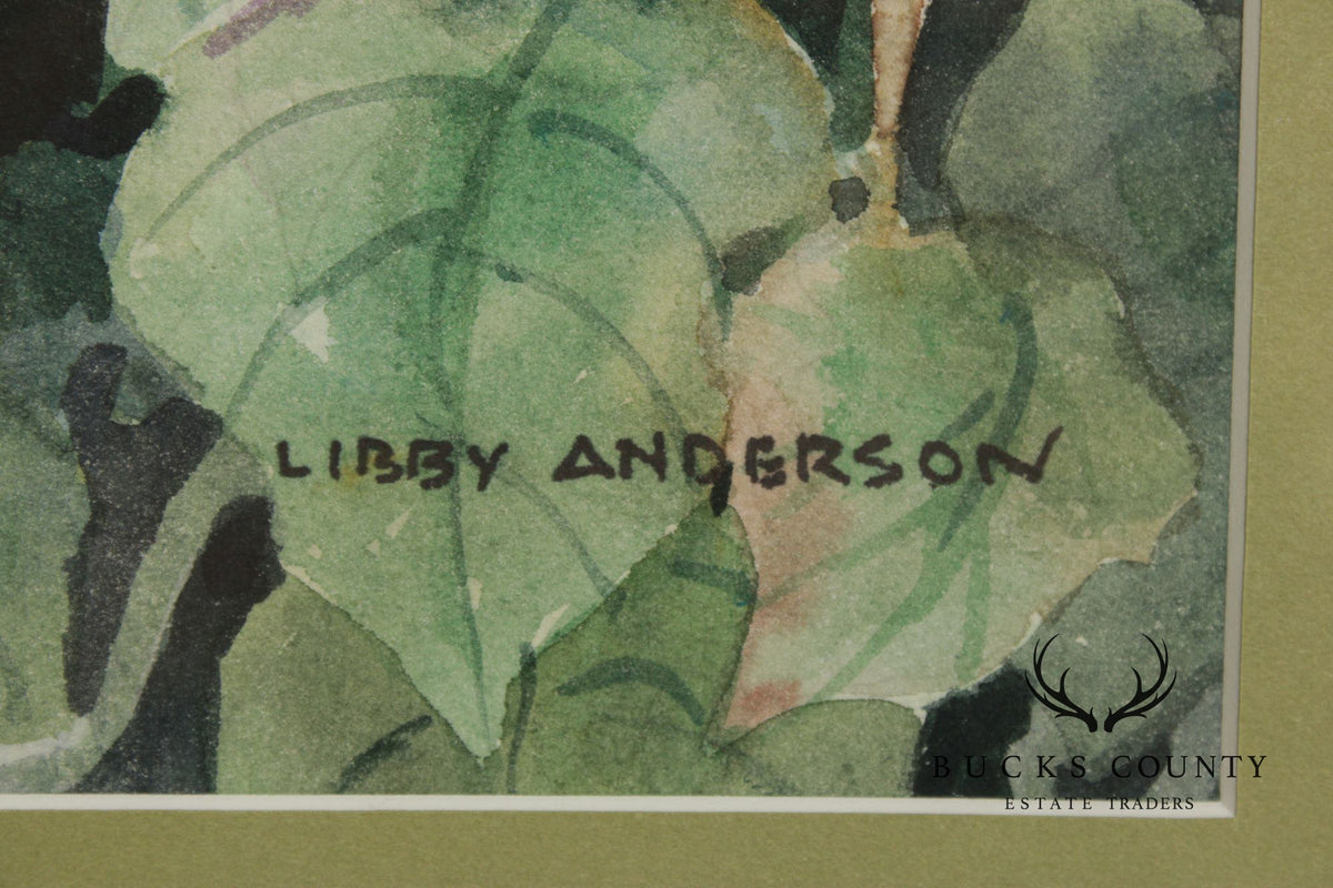 Libby Anderson Watercolor, Still Life of Grapevine