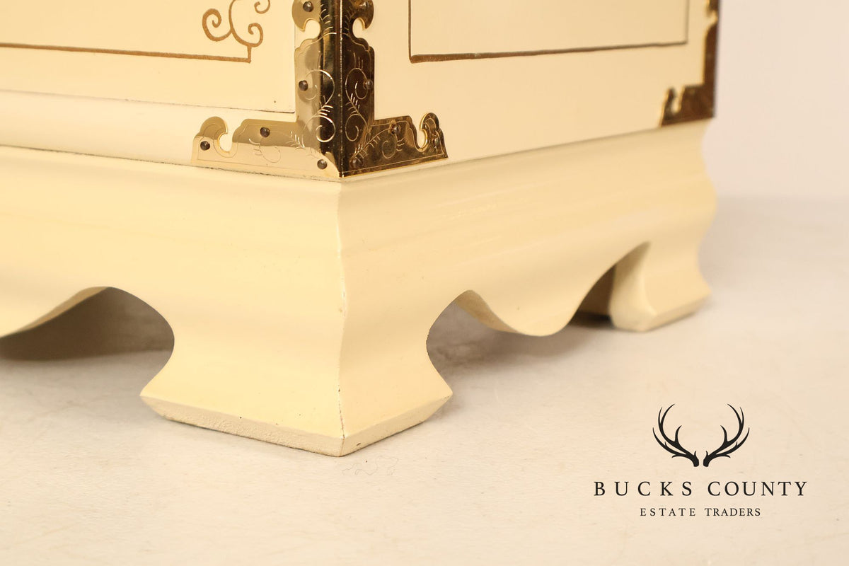 Painted Chinoiserie Style Pair Of Jewelry Chest