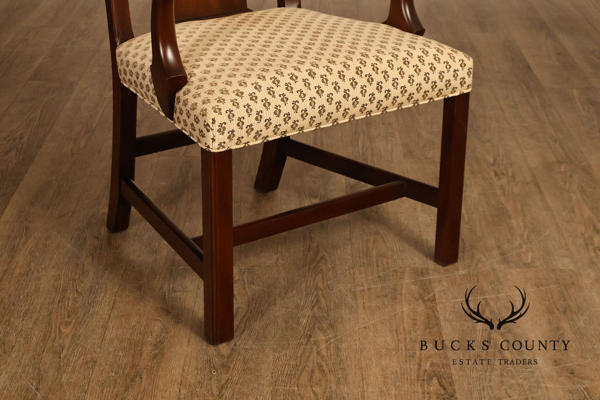 Kittinger Colonial Williamsburg Adaptation Set Of Eight Mahogany Dining Chairs