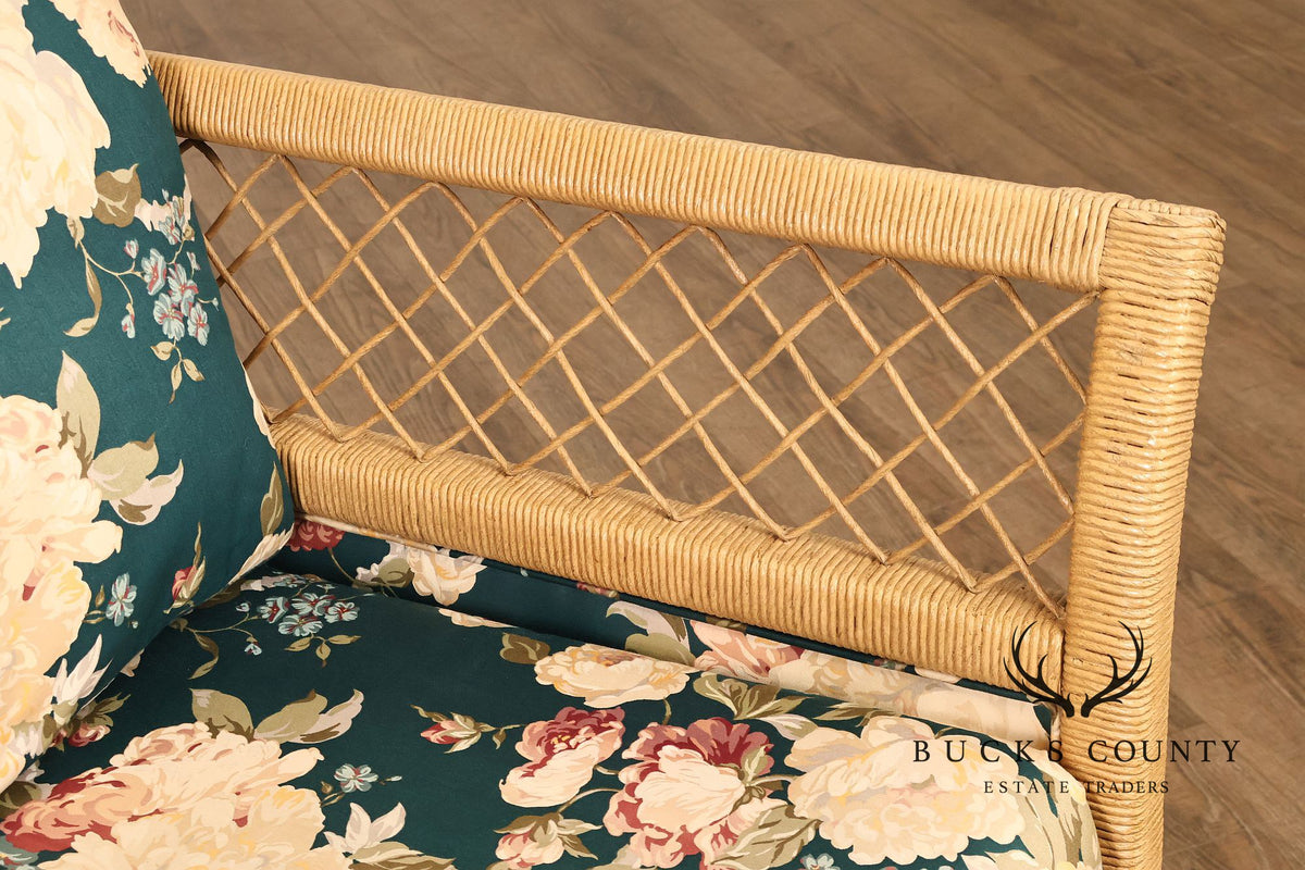 Lexington Henry Link Furniture Wicker Upholstered Lounge Chair