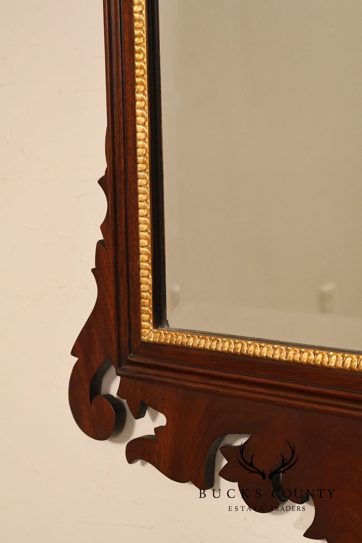 Henkel Harris Chippendale Style Mahogany Wall Mirror